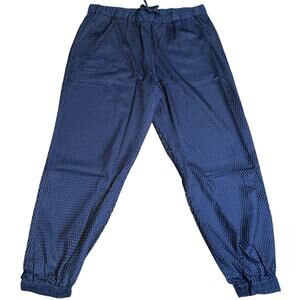 Wildfang The Empower Mesh Drawstring Jogger Pant, Navy Blue, Small, NWT
